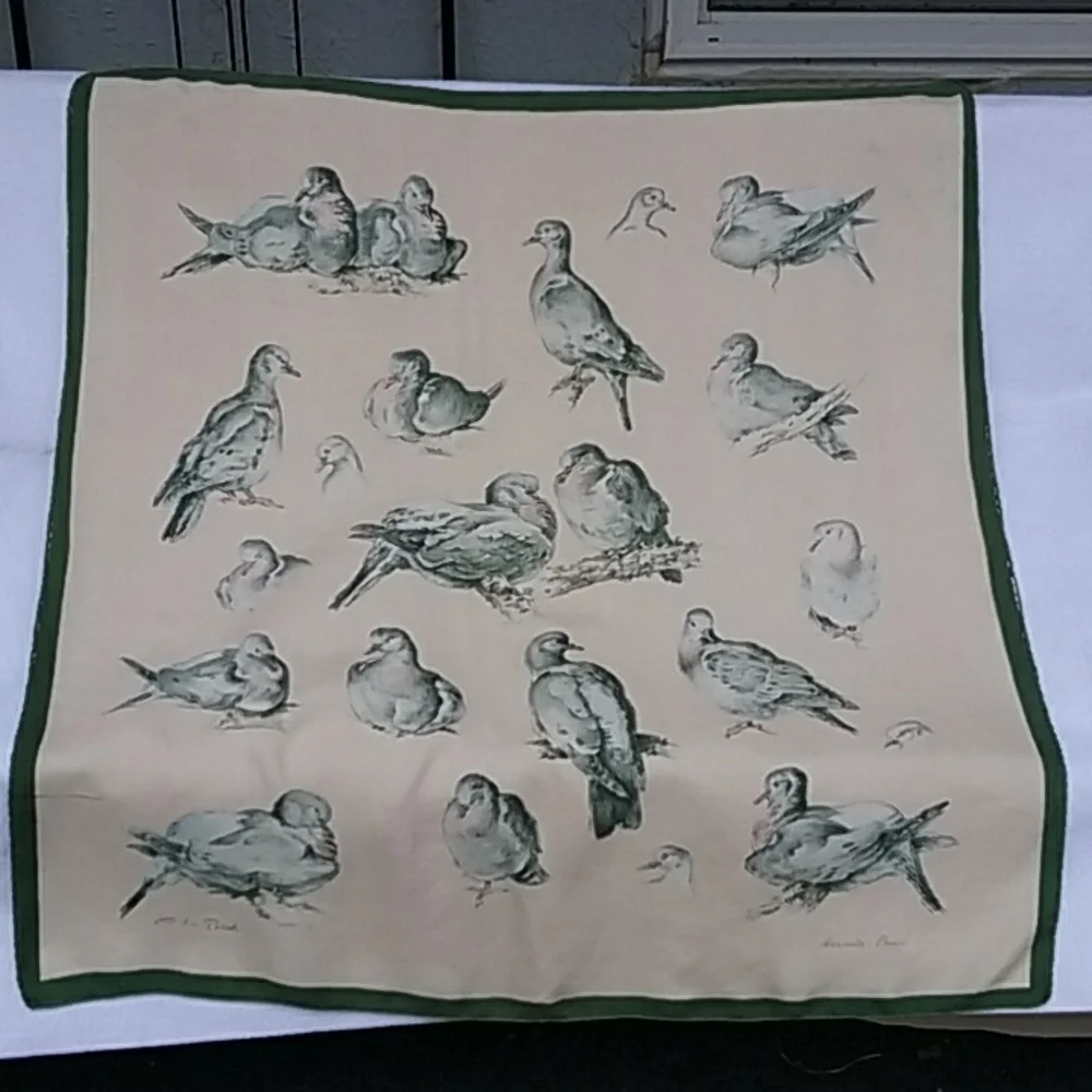 Hermes Les Tourterelles Scarf 1956 Xavier de Poret - Picture 3 of 13